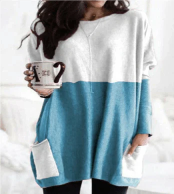 Damen Pullover Lockerer Schnitt Komfort Alltag Look