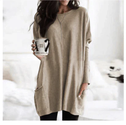 Damen Pullover Lockerer Schnitt Komfort Alltag Look