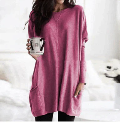 Damen Pullover Lockerer Schnitt Komfort Alltag Look