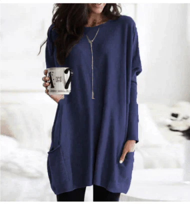 Damen Pullover Lockerer Schnitt Komfort Alltag Look