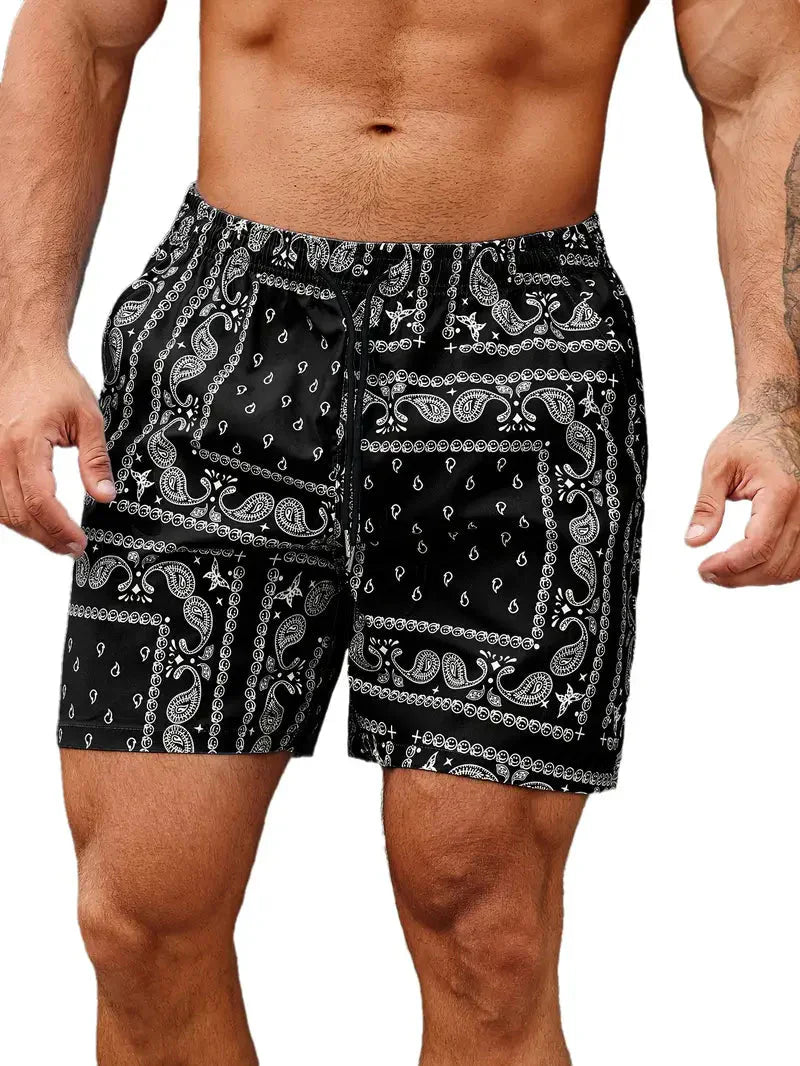 Bermudas de baño para hombre, corte relajado, secado rápido, ropa de verano