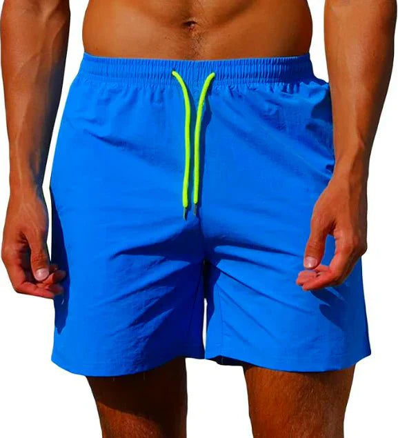 Bañador tipo short para hombre, corto, con forro y bolsillo lateral