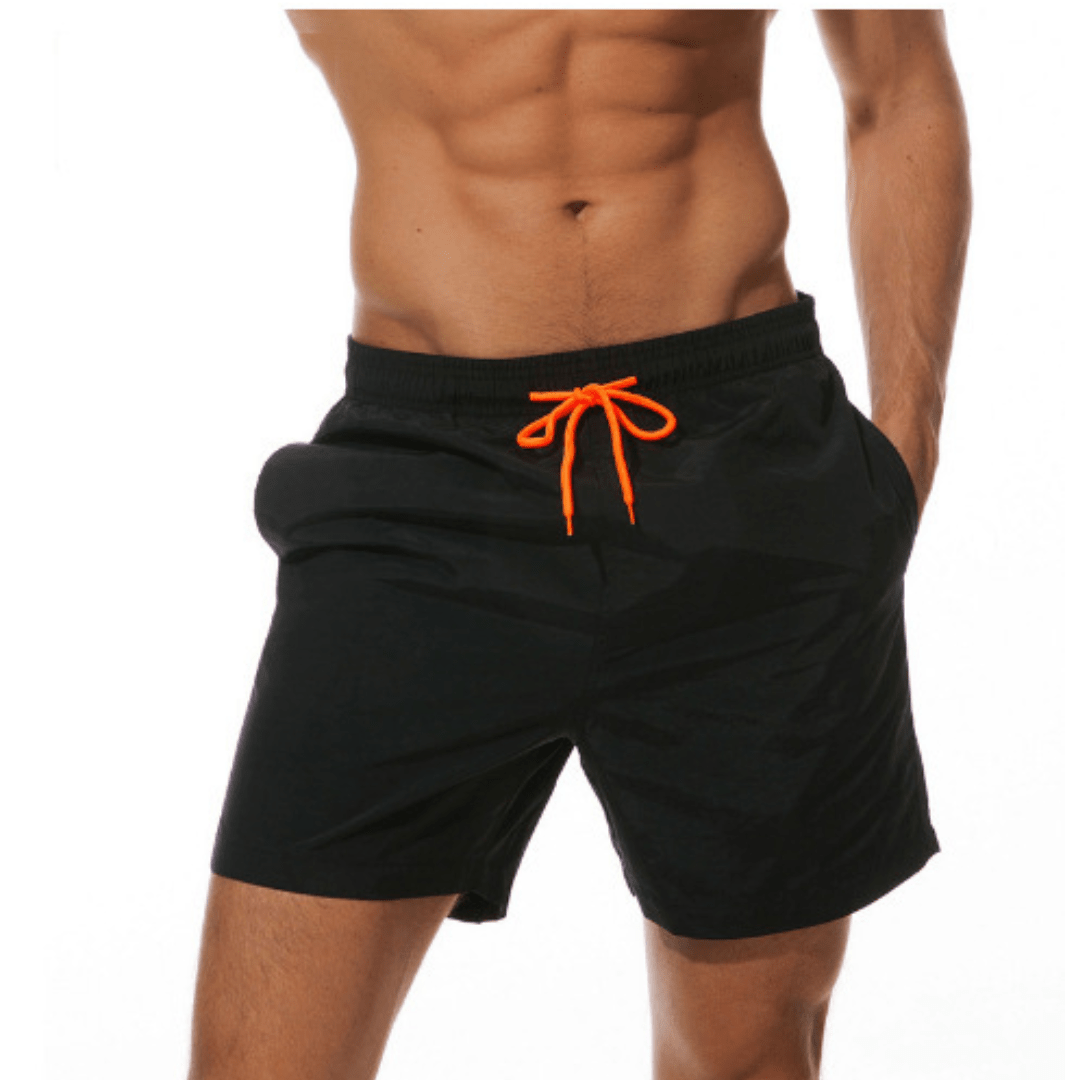 Bañador tipo short para hombre, corto, con forro y bolsillo lateral