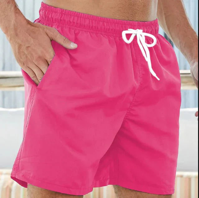 Bañador tipo short para hombre, corto, con forro y bolsillo lateral