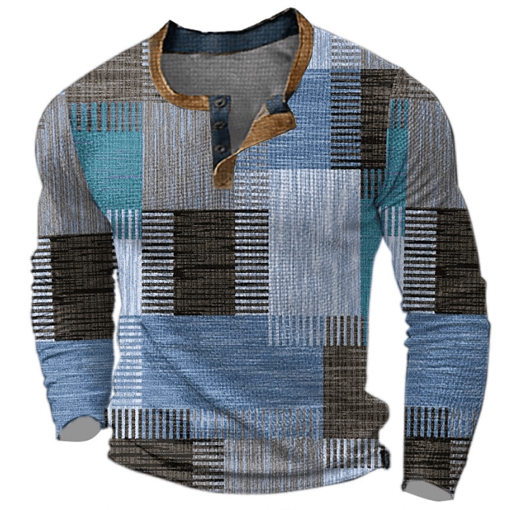Waffelstrick-Pullover Herren, modisch, warm