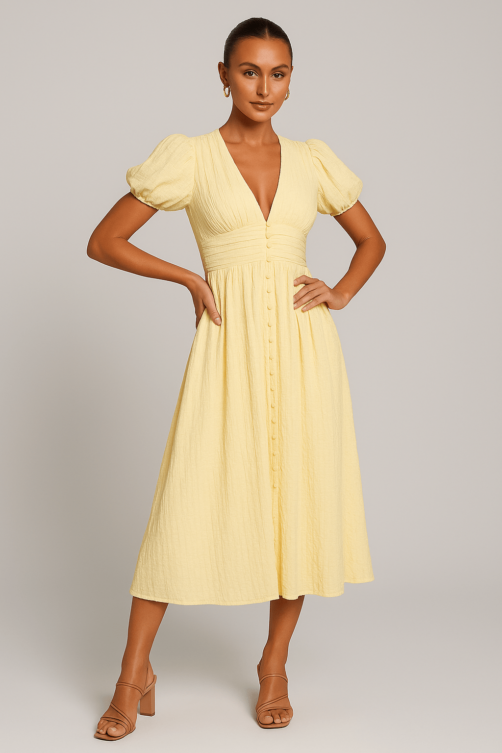 Damen Maxikleid — Kurzärmlig, lockere Passform, lässiges Design