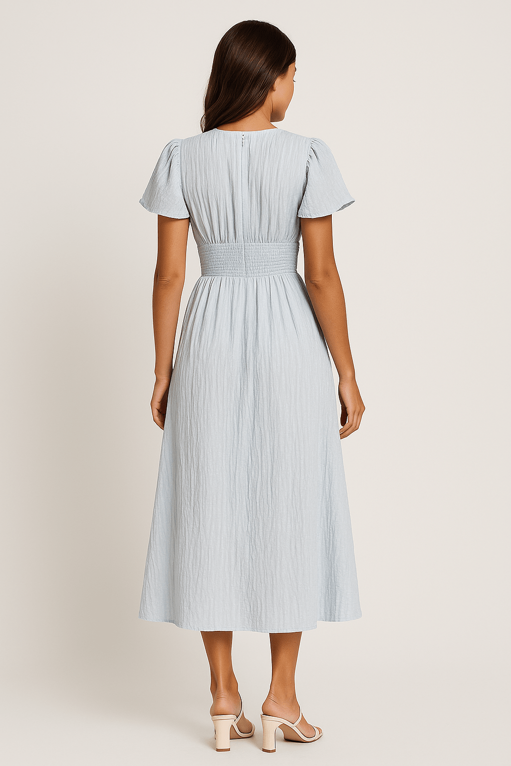 Damen Maxikleid — Kurzärmlig, lockere Passform, lässiges Design