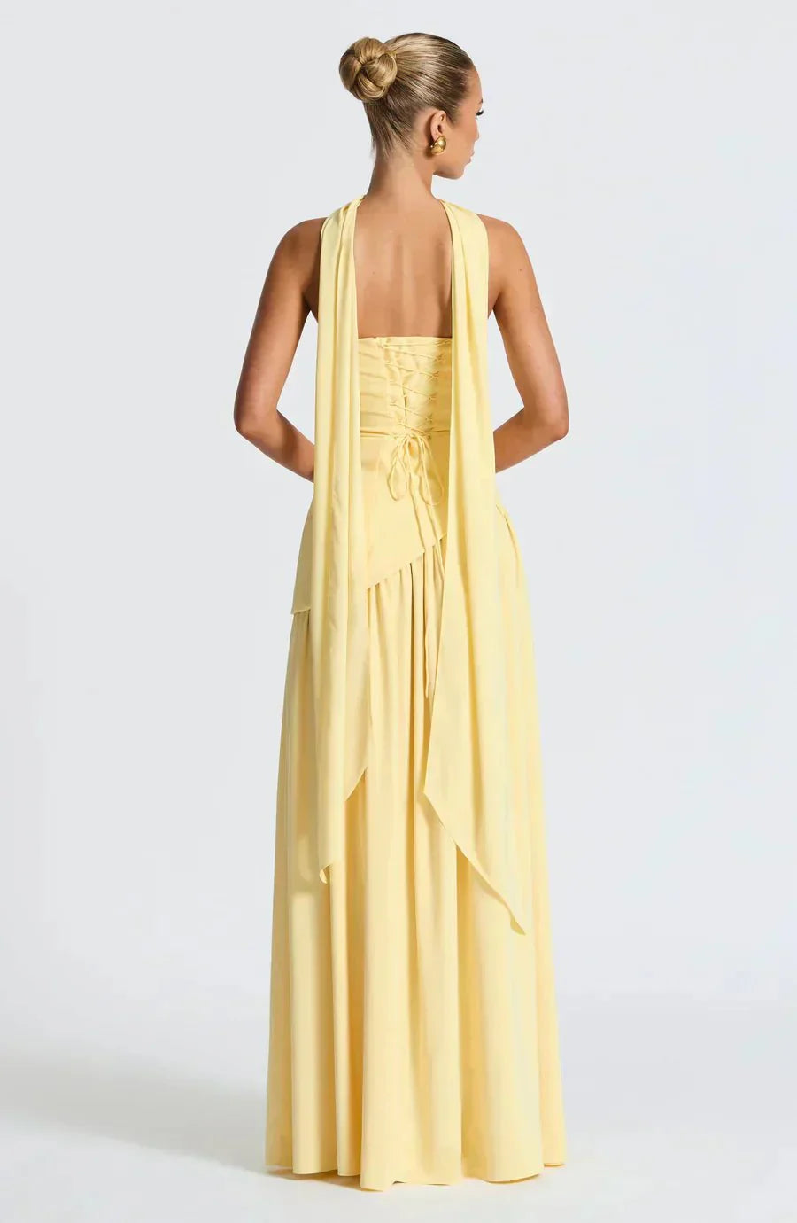 Women's Maxi Dress — Strapless High Slit Figure Hugging Fit