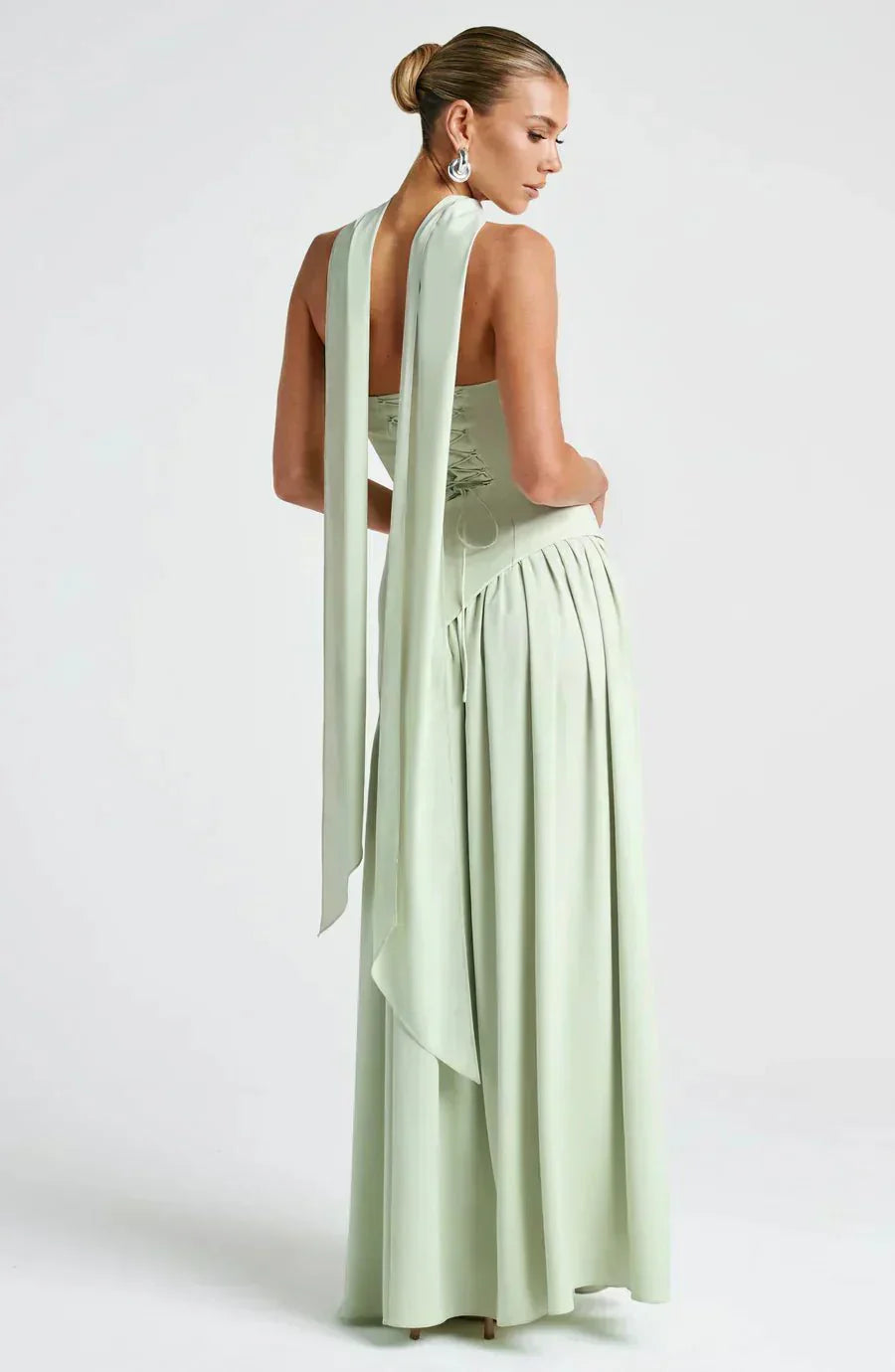 Damen Maxikleid — Trägerlos Hoher Schlitz Figurbetonter Schnitt