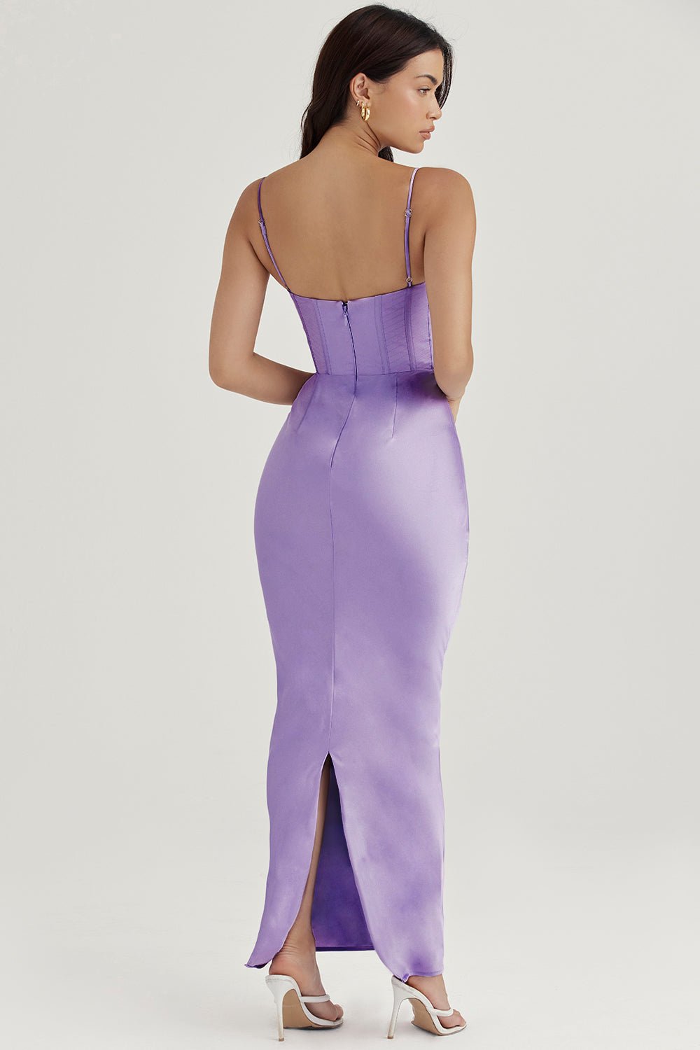 Vestido mini para mujer — ajustado con cierre trasero de lazo plisado