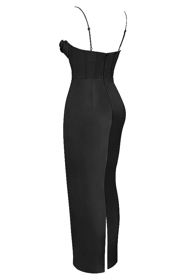 Vestido mini para mujer — ajustado con cierre trasero de lazo plisado