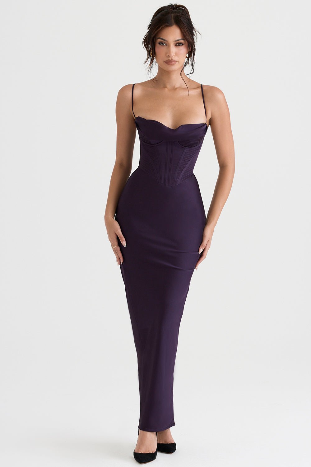 Vestido mini para mujer — ajustado con cierre trasero de lazo plisado
