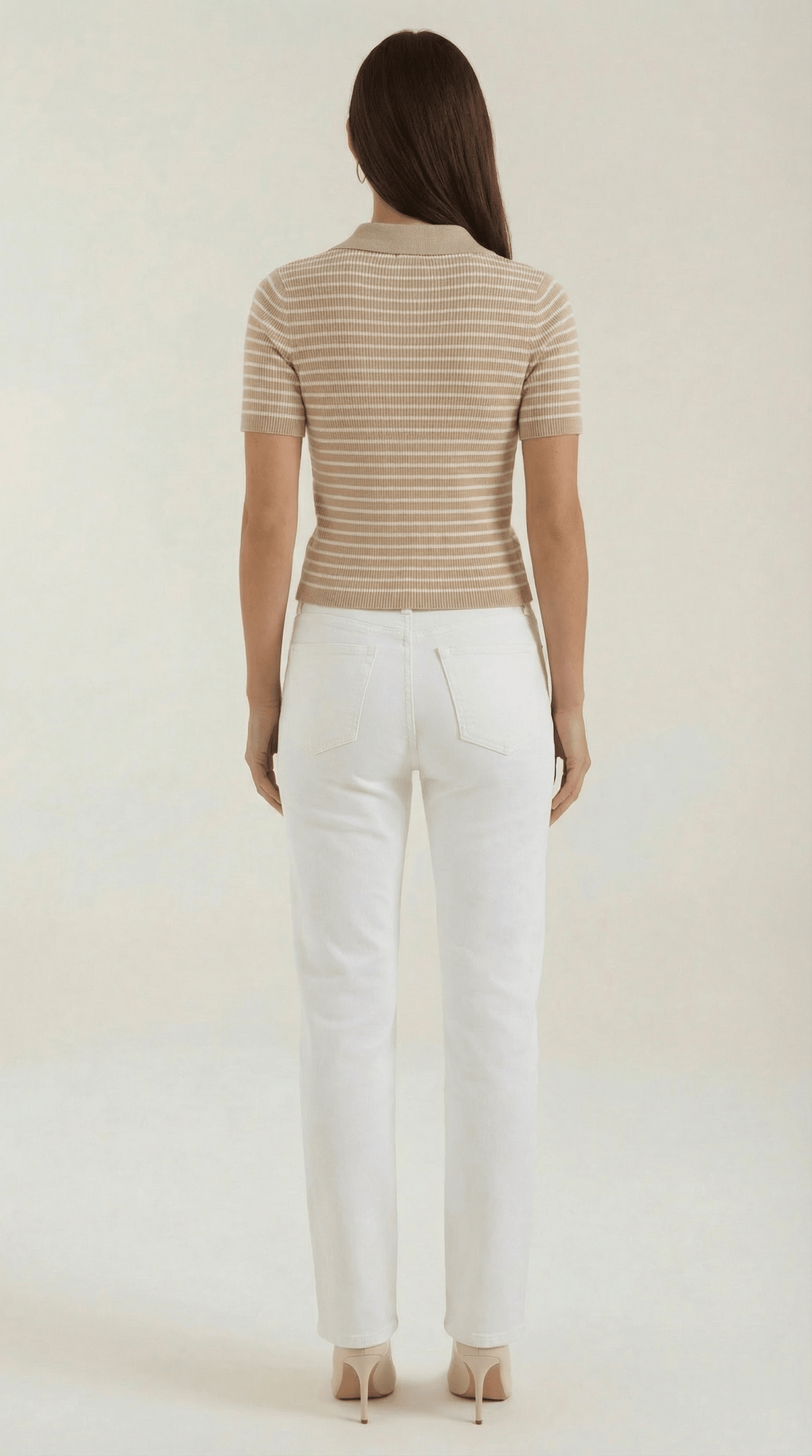 Polo femme — Patte de boutonnage avant Design col