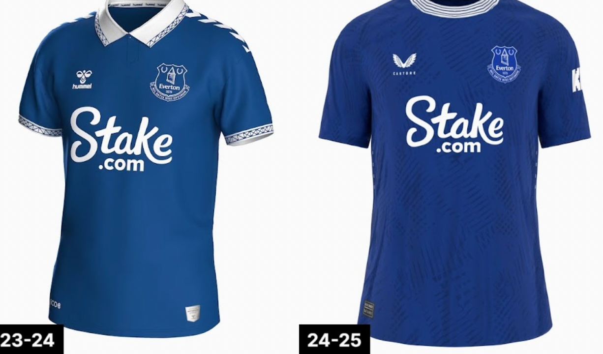 Everton 24-25 Home Kit Leaked , By Castore not hummels anymore ...