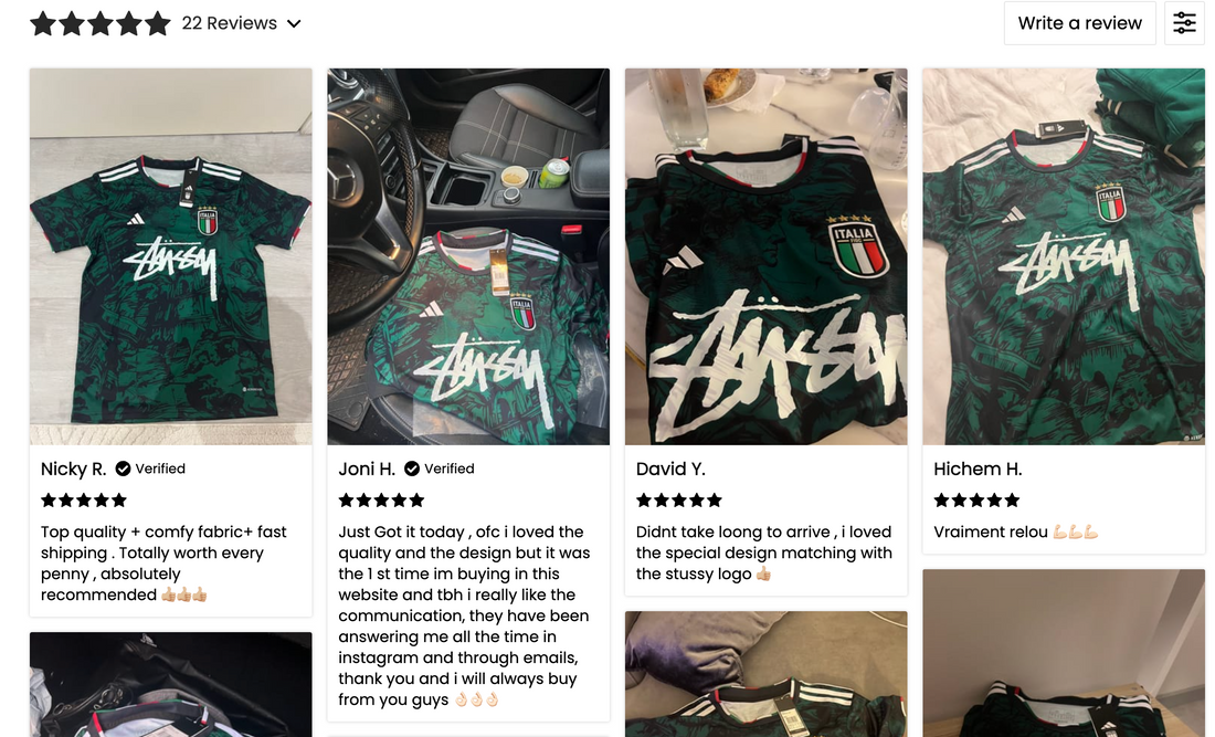 Italy x Stussy Special Edition Jersey Becomes the Most Reviewed Jersey on XclusiveJerseys.com