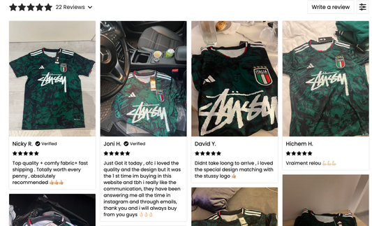 Italy x Stussy Special Edition Jersey Becomes the Most Reviewed Jersey on XclusiveJerseys.com