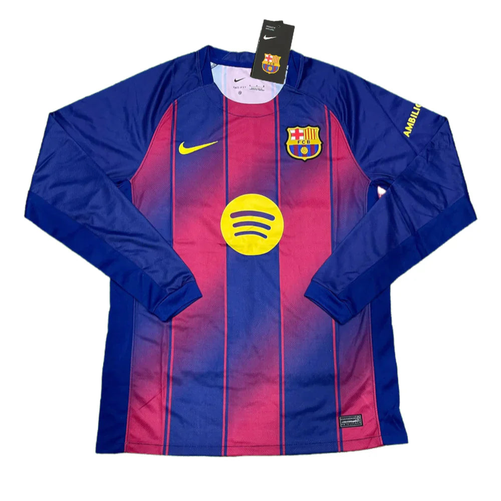 FC Barcelona 2025/2026 Home Long Sleeve Jersey
