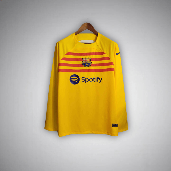 2023/2024 FC Barcelona Auswärts-Trikot mit langen Ärmeln