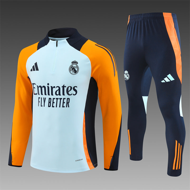 Chándal Real Madrid – Blanco/Naranja (Niños)