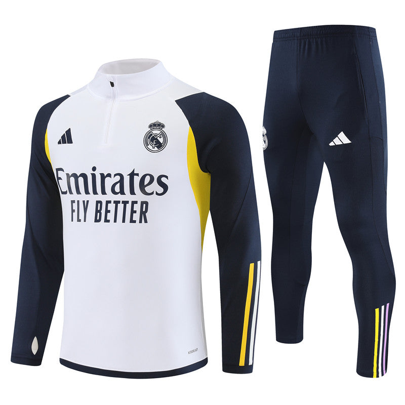 Real Madrid Tracksuit (White) – Kids