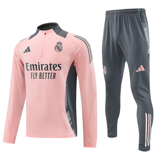 Real Madrid Tracksuit Pink & Grey