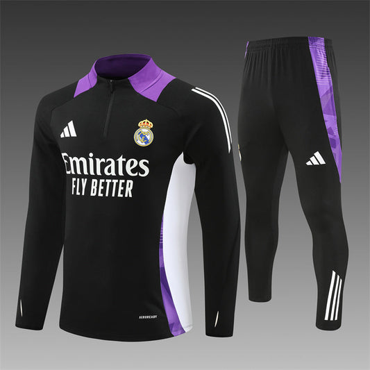 Real Madrid Tracksuit  Black