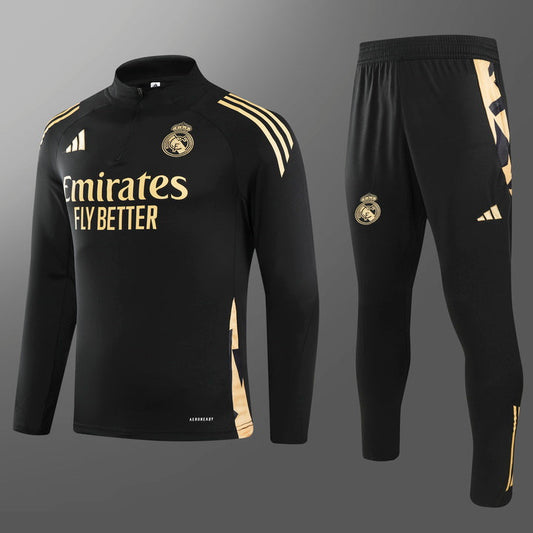 Real Madrid Tracksuit - Black