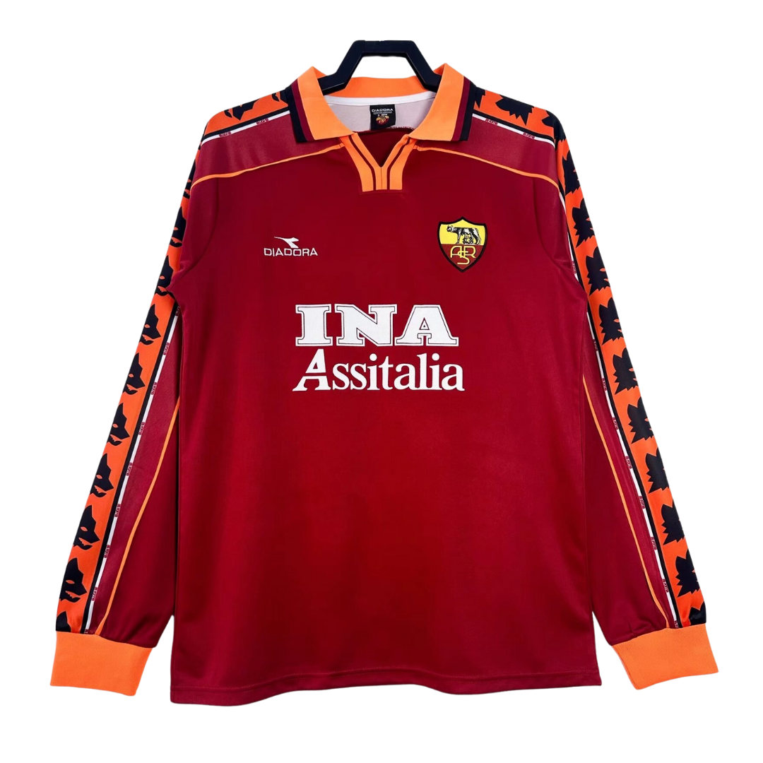 AS Roma Long Sleeve Home Shirt - 1998-99