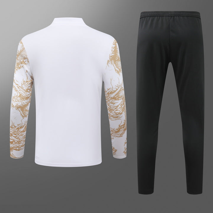 Real Madrid Tracksuit 2025 White/Gold