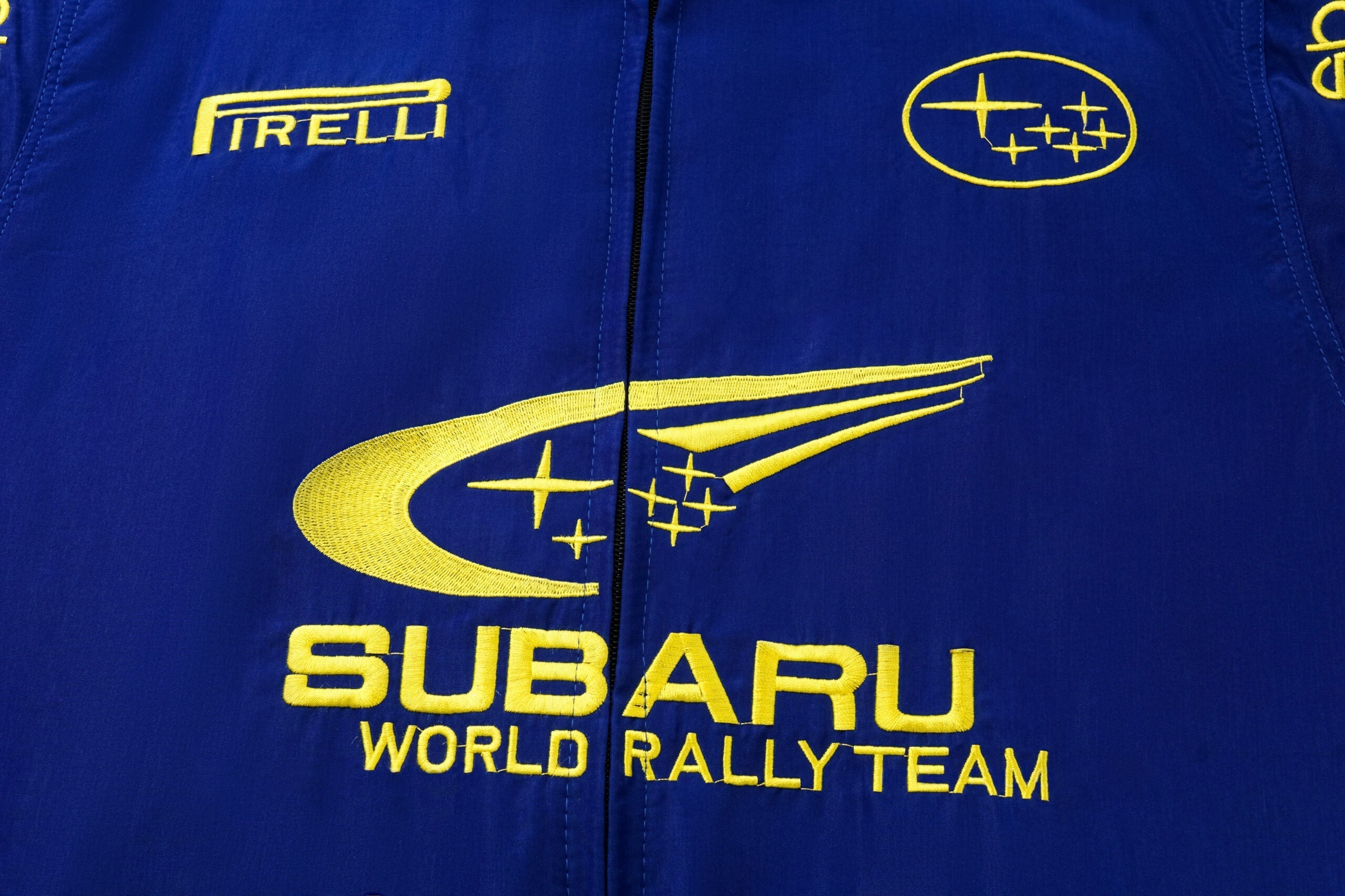 Subaru World Rally Team Jacket – Blue & Yellow Motorsport Racing Zip-U