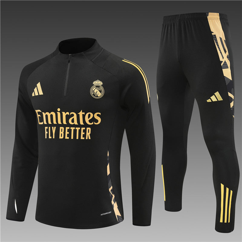 Real Madrid Tracksuit - Black (Kids)