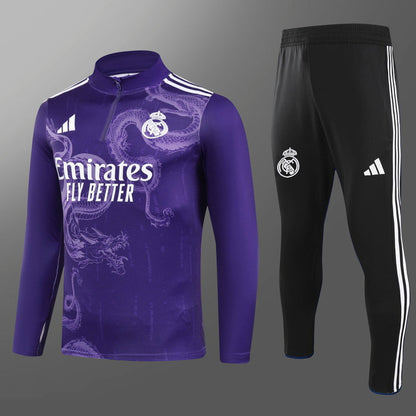 Real Madrid Tracksuit Purple Dragon  2025