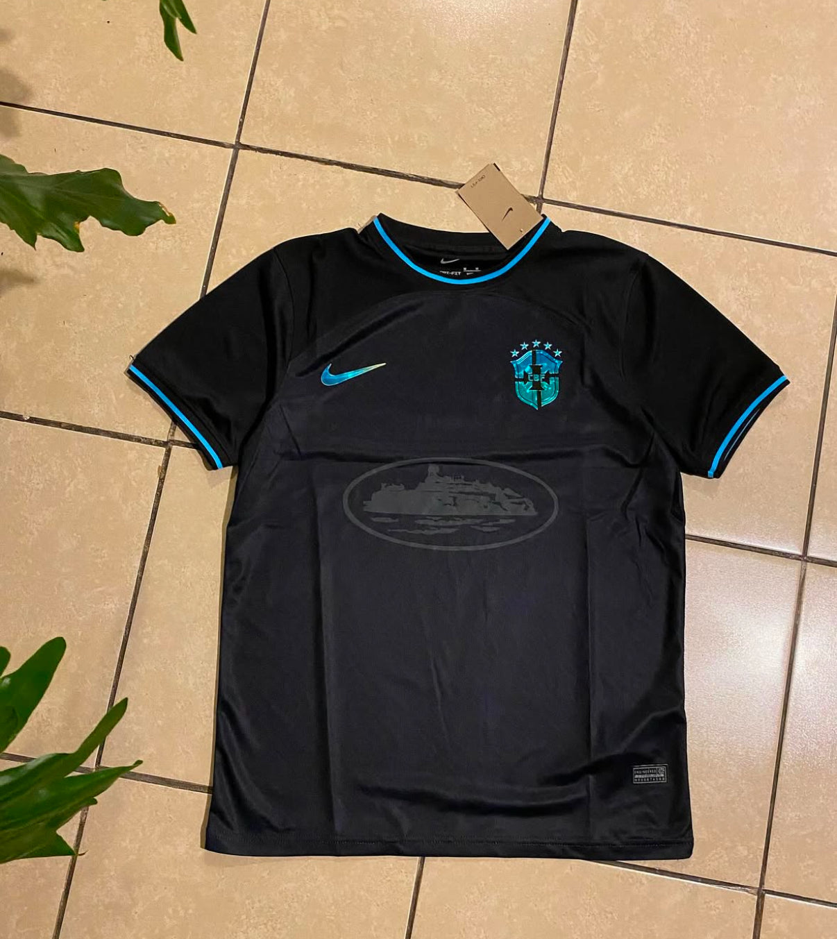 Brazilië x Corteiz Beperkte Zwarte editie shirt