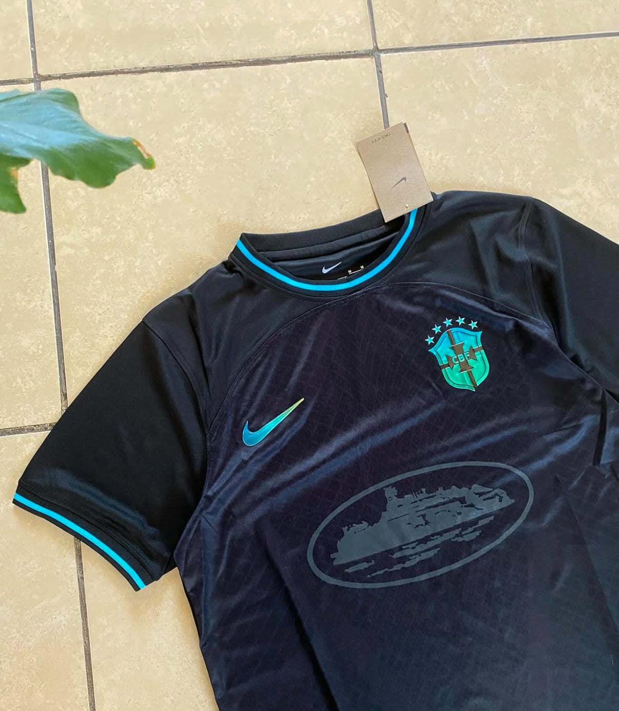 Brazilië x Corteiz Beperkte Zwarte editie shirt