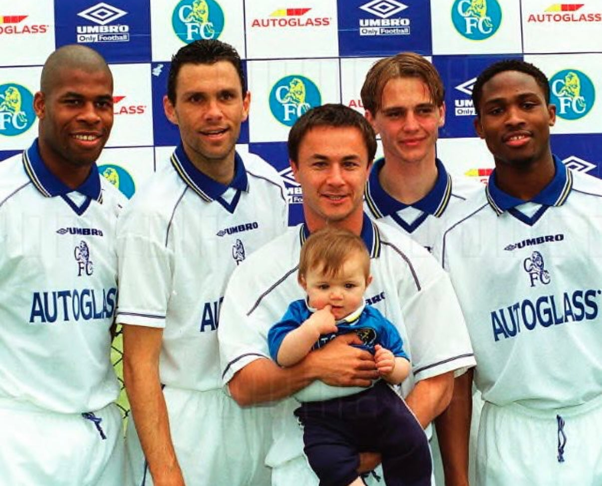 Chelsea 1998/2000 Retro Auswärtstrikot Weiß