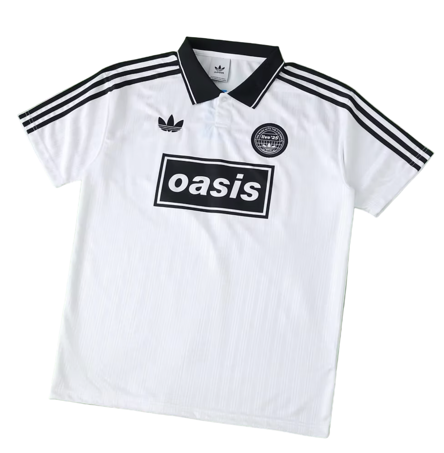Camiseta Oasis x Adidas Blanca y negra