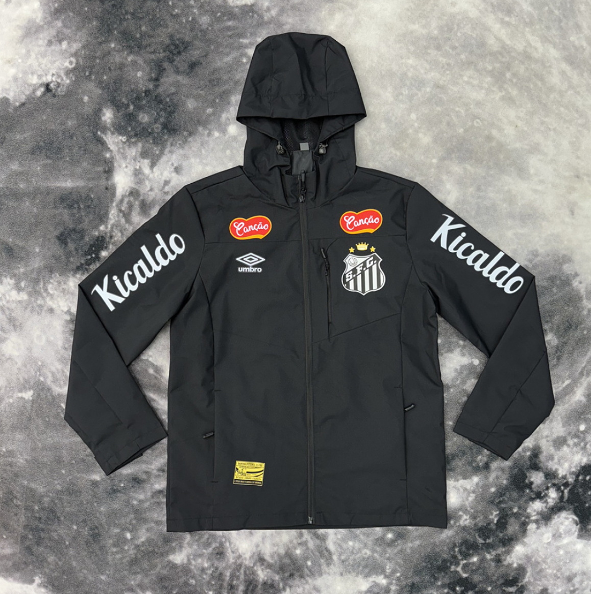 Santos Black Windbreaker Jacket
