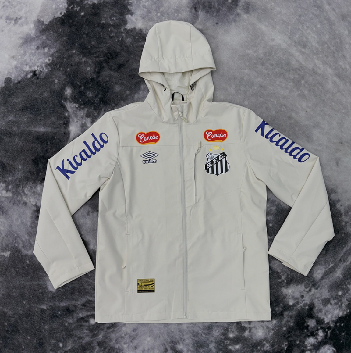 Santos White Windbreaker Jacket