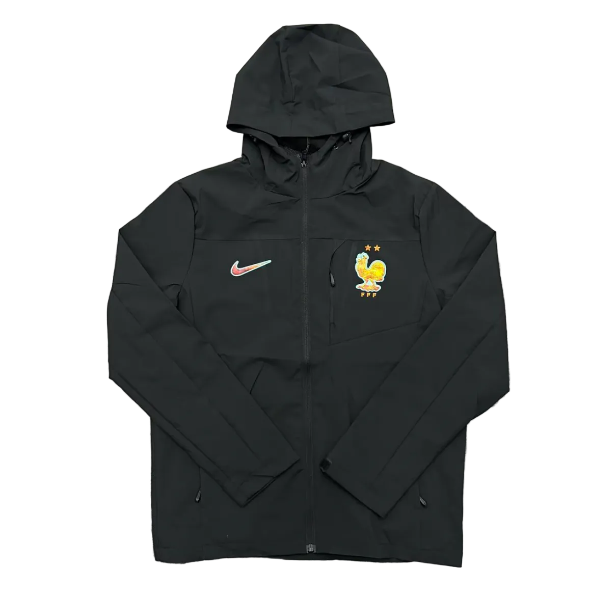 France Black Windbreaker Jacket