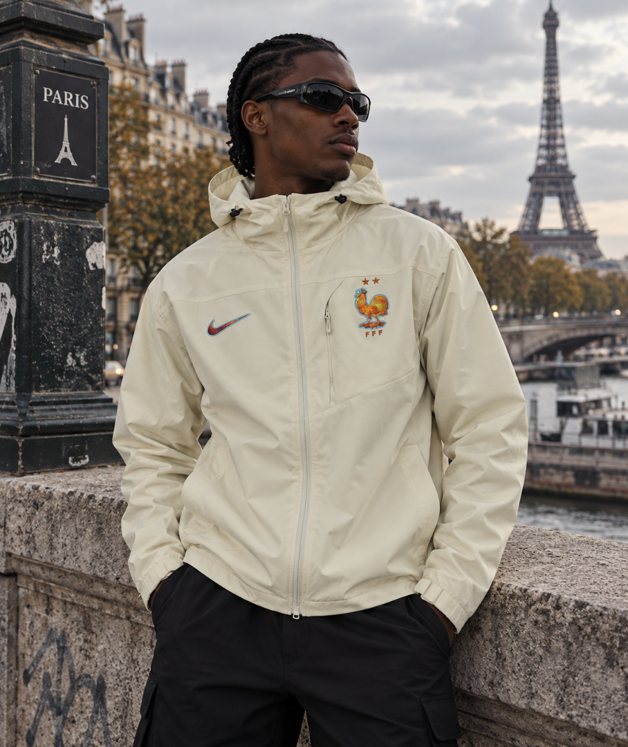 France White Windbreaker Jacket
