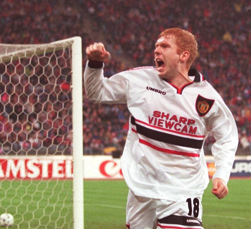 Manchester United 1997–1998 Langarm Auswärtstrikot