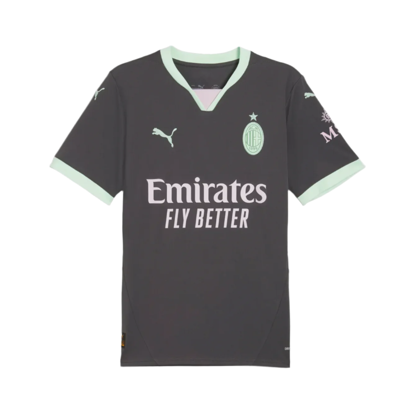 Terzo kit AC Milan 24/25 grigio e verde