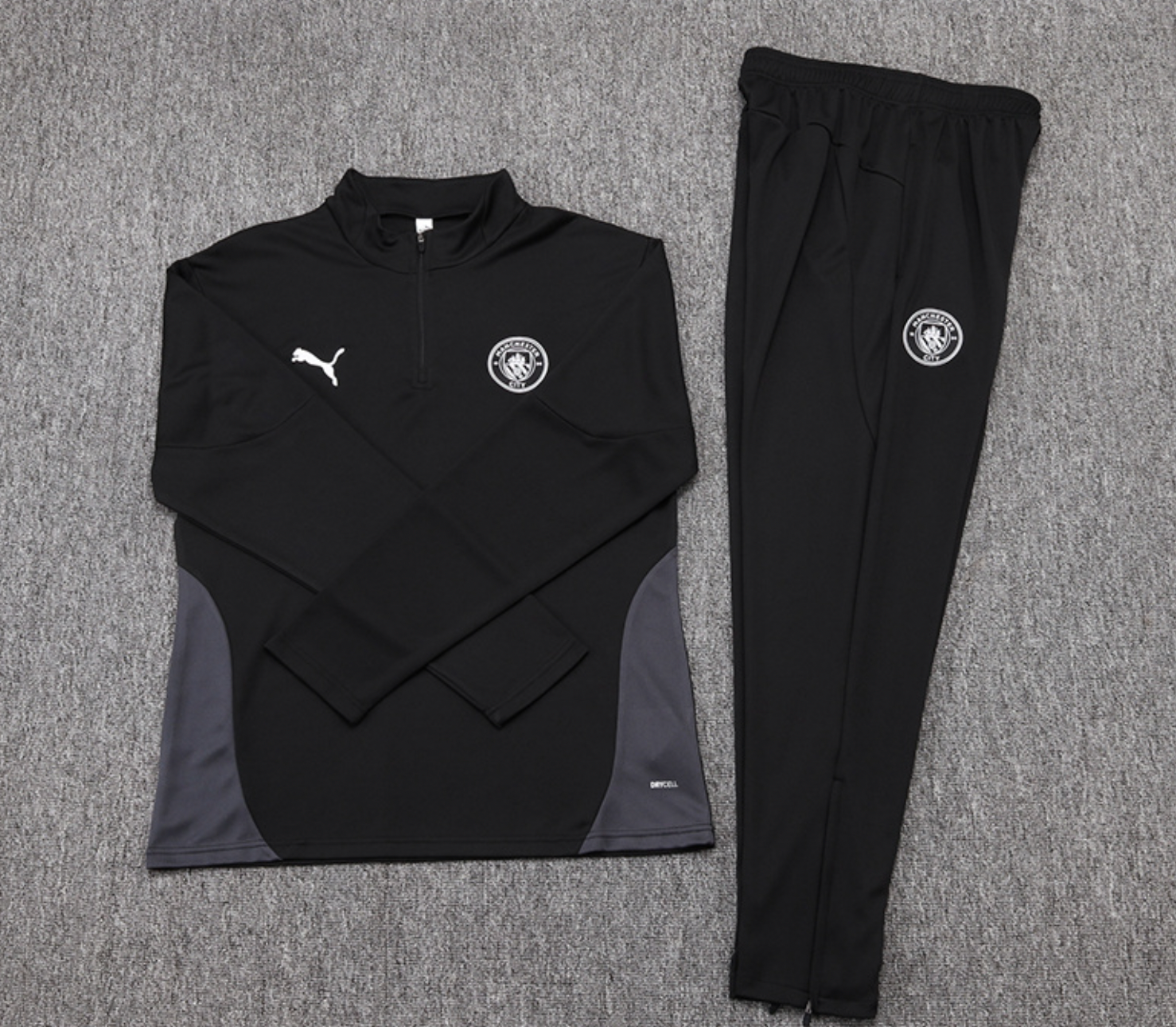 Manchester City 2025/2026 Komplett schwarzer Trainingsanzug