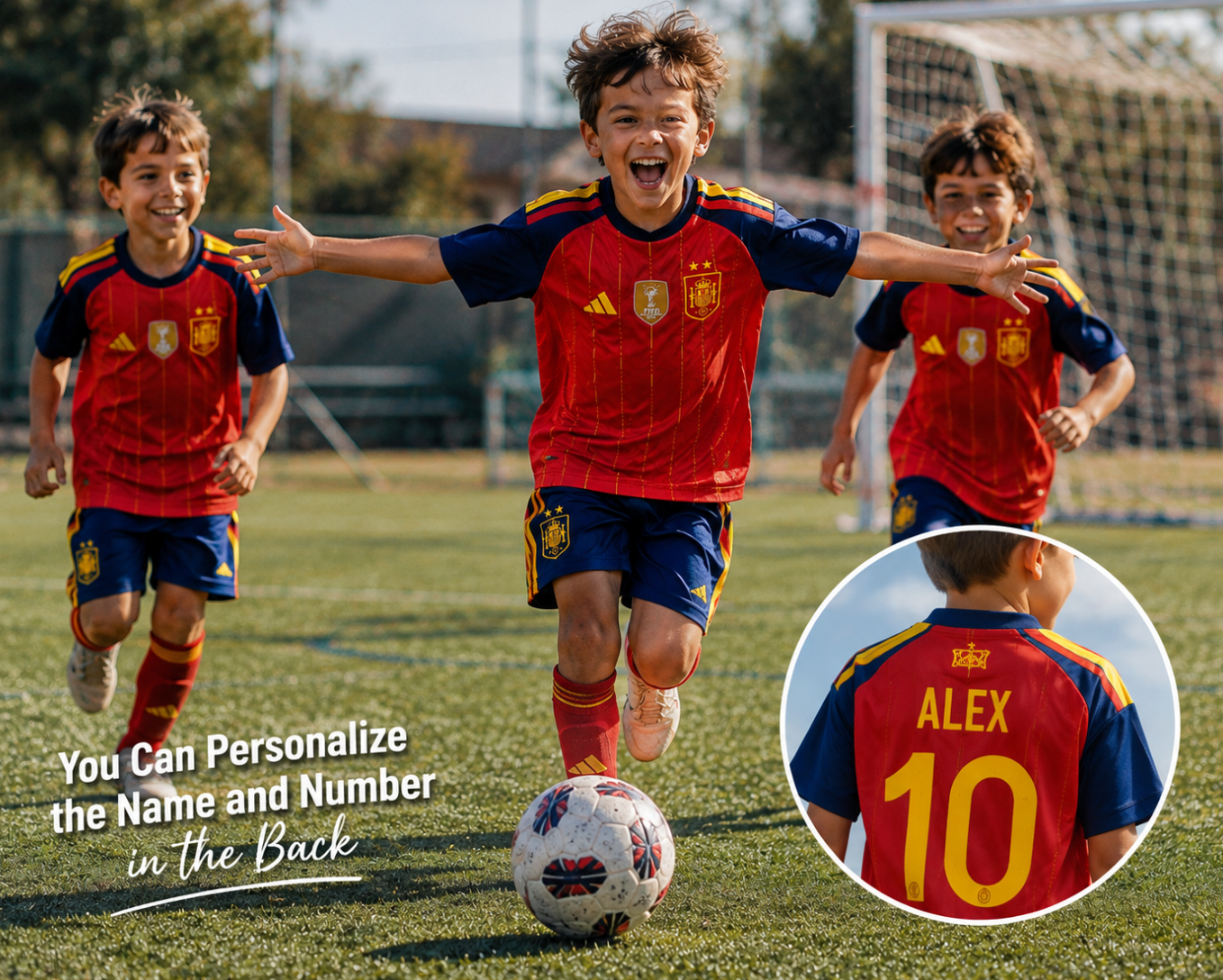 Maglia casa bambini Spagna edizione Coppa del Mondo 2026