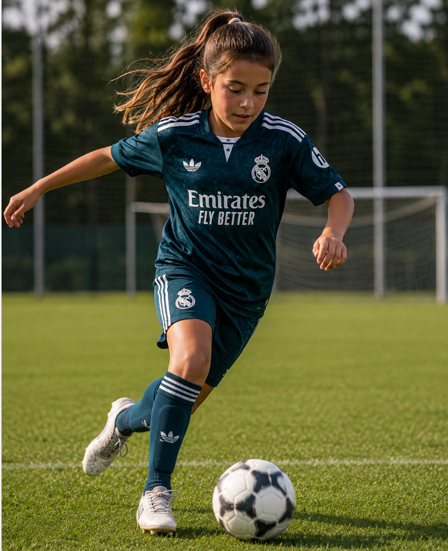 Real Madrid 2026 / 2027 Green Kids Jersey