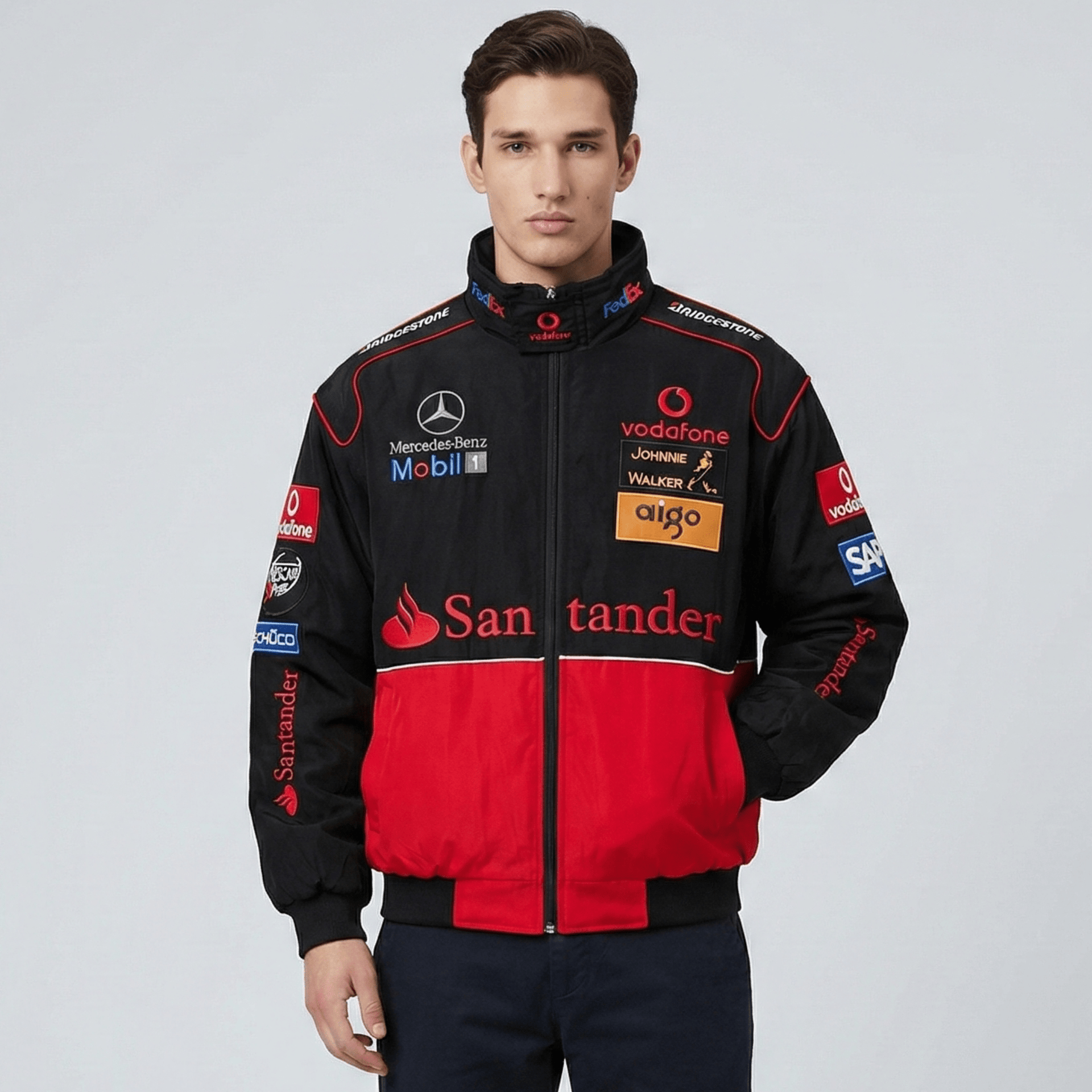 Vodafone McLaren Mercedes ハーフジップ フリース 鈴鹿 00S VODAFONE MCLAREN MERCEDES QUARTER-ZIP FLEECE - Jazzy Badger