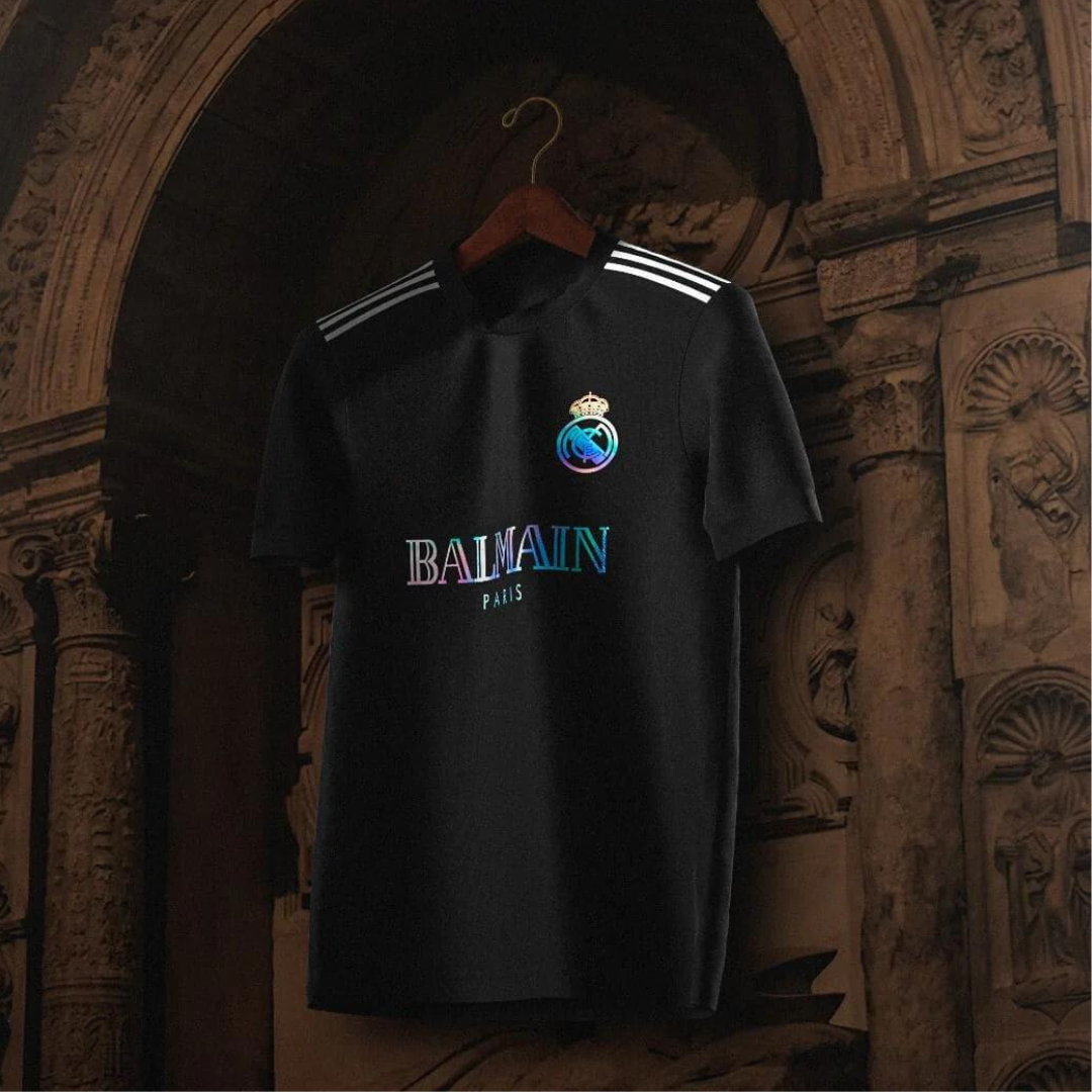 REAL MADRIS x BALMAIN Black Shirt