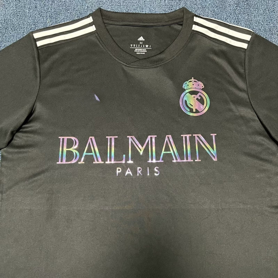 Chemise noire Real Madrid x Balmain