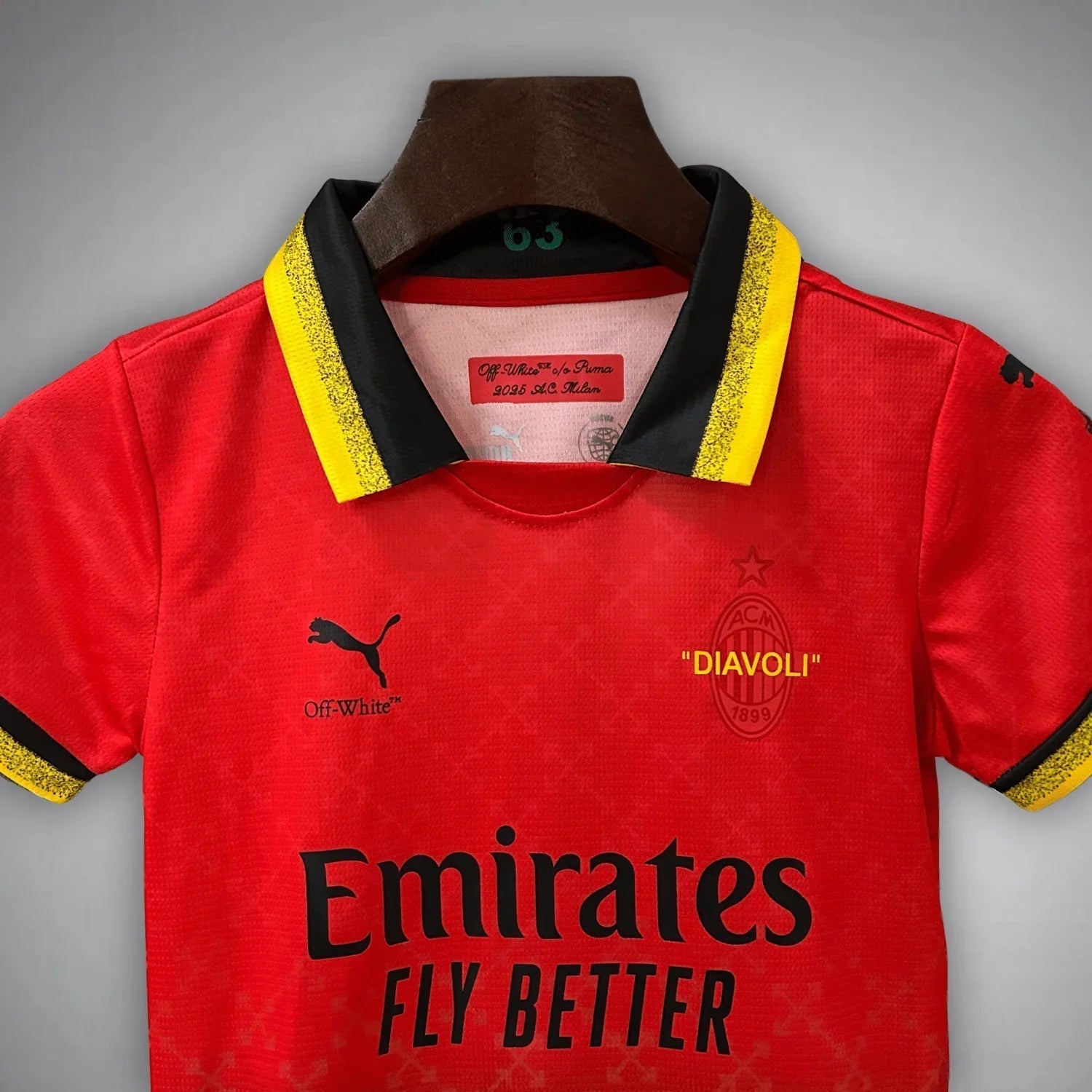 Maillot Enfant Off-White Rouge AC Milan 2025/2026