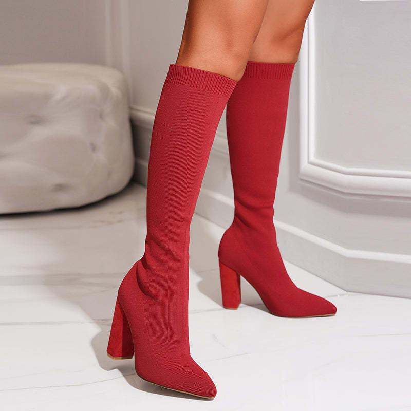 Bottines Femme Hauteur Cheville Talon Bloc Dessus Structuré